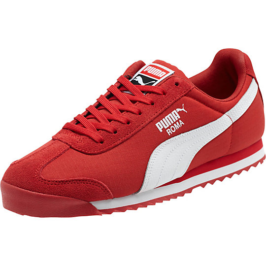 Puma ROMA RIPSTOP & SUEDE SNEAKERS flame scarlet-flame scarlet-white ...